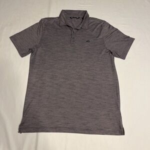 Travis Mathew Golf Polo Shirt Flying Tortilla Purple Performance Stretch Mens L